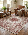 Patio Heritage Collection Area Rug -  Lafayette (Rust Red) Rectangle Rust Red  lifestyle 23