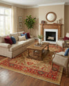 Persian Elegance Collection Area Rug -  Golestan Rectangle Tan  lifestyle 56