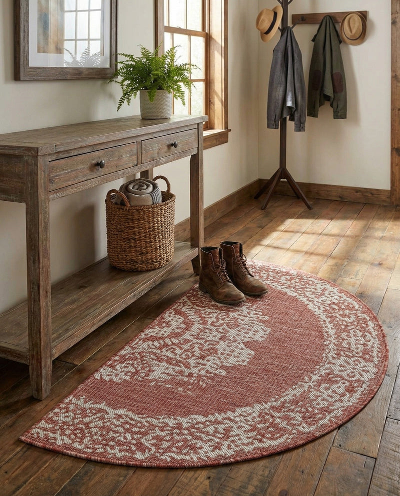 Patio Heritage Collection Area Rug - Savannah (Rust Red) Hearth Rust Red  lifestyle 57