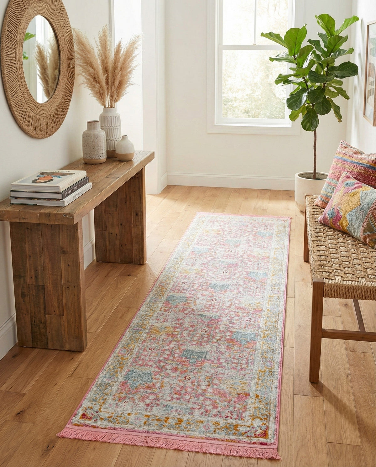 Arcadia Rugs Collection Area Rug -  Olympus Runner Pink  lifestyle 184