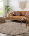 Plush Oasis Collection Area Rug - Serenity (Taupe) Octagon Taupe  lifestyle 58