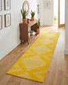 Seychelles Stripes Collection Area Rug - Mahe (Yellow) Runner Yellow  lifestyle 46