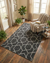 Geo Garden Lattice Collection Area Rug - Savannah Rectangle Charcoal Gray  lifestyle 23