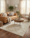 Trellis Haven Collection Area Rug -  Havencrest Rectangle Ivory  lifestyle 10