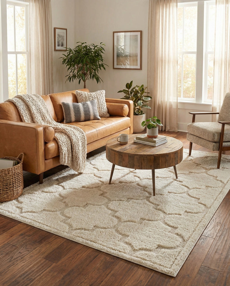 Trellis Haven Collection Area Rug -  Havencrest Rectangle Ivory  lifestyle 10