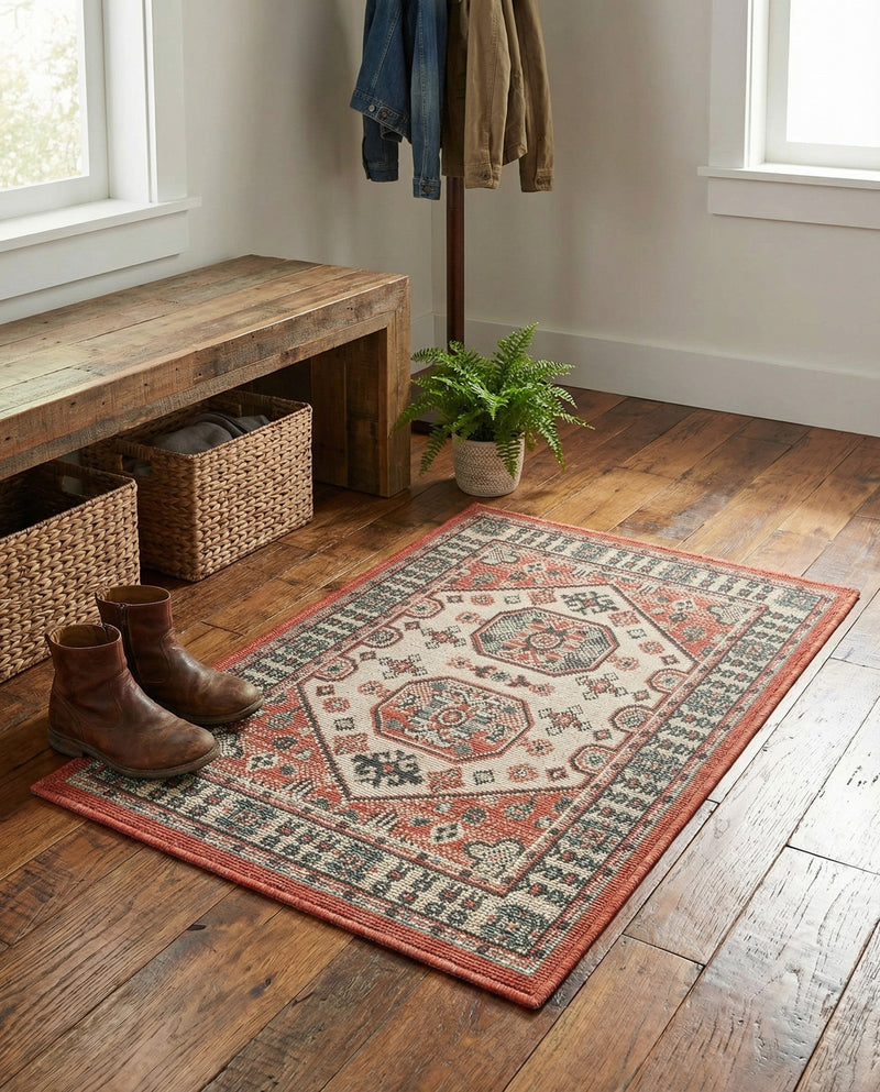 Patio Heritage Collection Area Rug - Veranda Rectangle Multi  lifestyle 21
