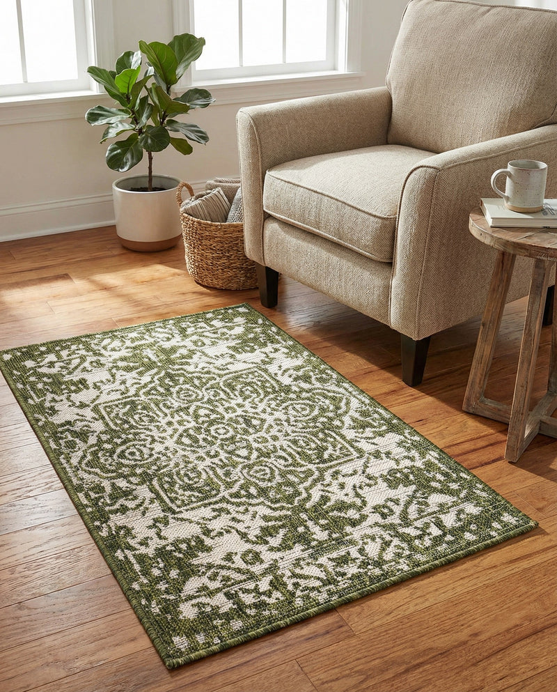 Urban Oasis Rugs Collection Area Rug -  Penthouse (Green) Rectangle Green  lifestyle 24
