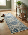 Patio Heritage Collection Area Rug -  Lafayette (Blue) Runner Blue  lifestyle 20