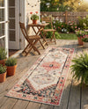 Patio Heritage Collection Area Rug -  Meadow Runner Multi  lifestyle 74