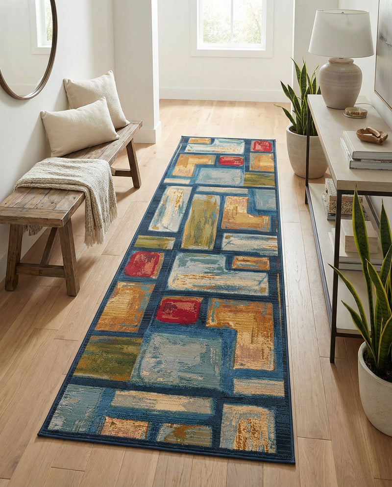 Urban Terrace Collection Area Rug -  Portico Runner Multi  lifestyle 47