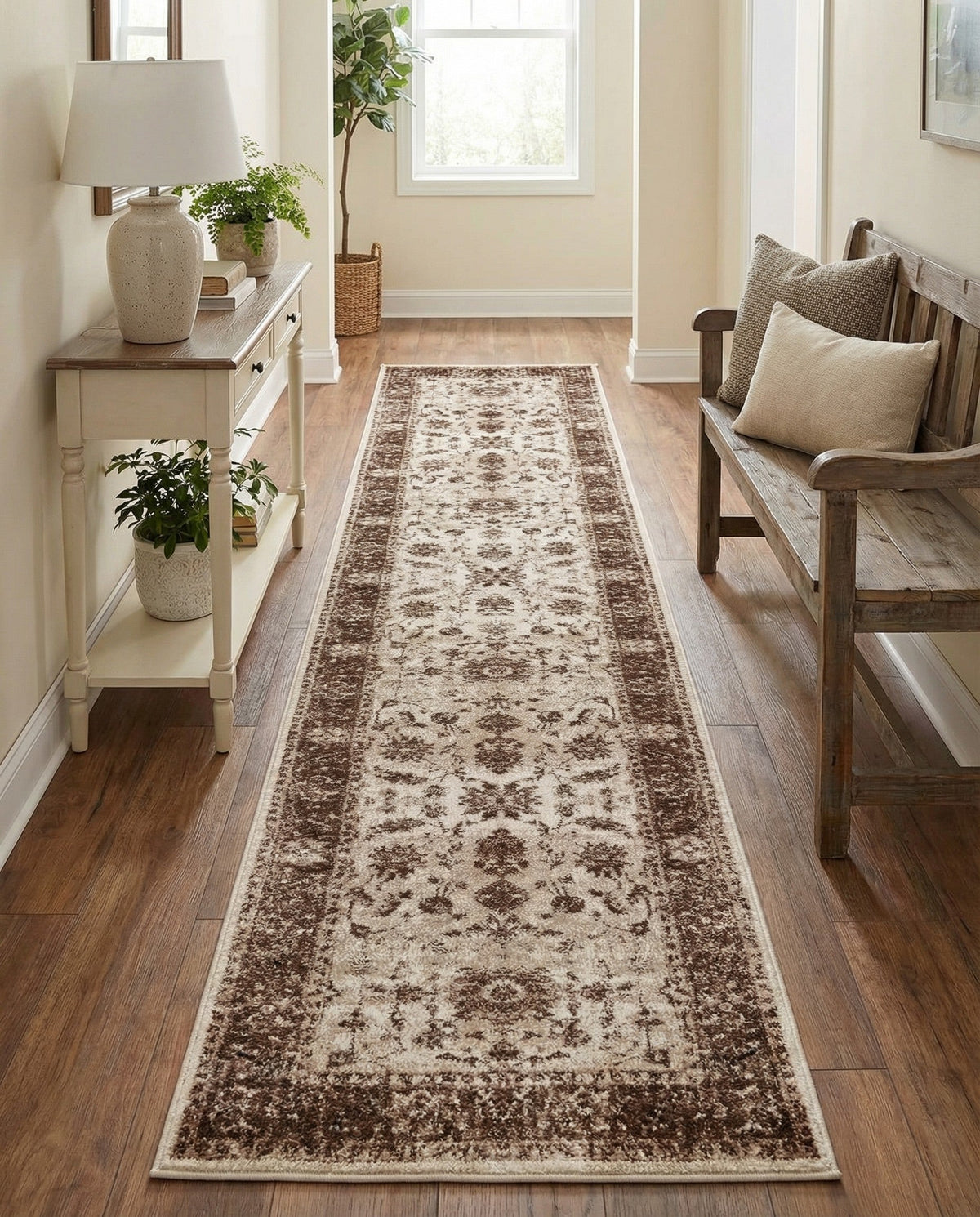 Andes Summit Collection Area Rug -  Aconcagua Runner Cream  lifestyle 116