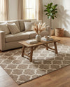 Lattice Gardens Collection Area Rug -  Bloomfield (Light Brown) Rectangle Light Brown  lifestyle 13