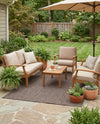 Seaside Serenity Collection Area Rug - Veranda (Light Brown) Rectangle Light Brown  lifestyle 19