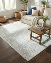 Marrakesh Lattice Collection Area Rug - Casablanca (Ivory Aqua) Rectangle Ivory Aqua  lifestyle 22