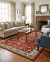 Isfahan Elegance Collection Area Rug - Naghsh-e Jahan (Terracotta) Rectangle Terracotta  lifestyle 29