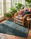 Caribbean Cove Collection Area Rug -  Lucia Rectangle Navy Blue  lifestyle 27