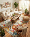 Outdoor Marrakesh Collection Area Rug -  Asilah Rectangle Ivory Beige  lifestyle 18