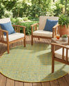 Urban Oasis Rugs Collection Area Rug -  Rooftop (Yellow and Aqua) Oval Yellow and Aqua  lifestyle 55