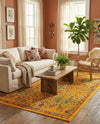 Caribbean Cove Collection Area Rug -  Tobago Rectangle Yellow  lifestyle 69