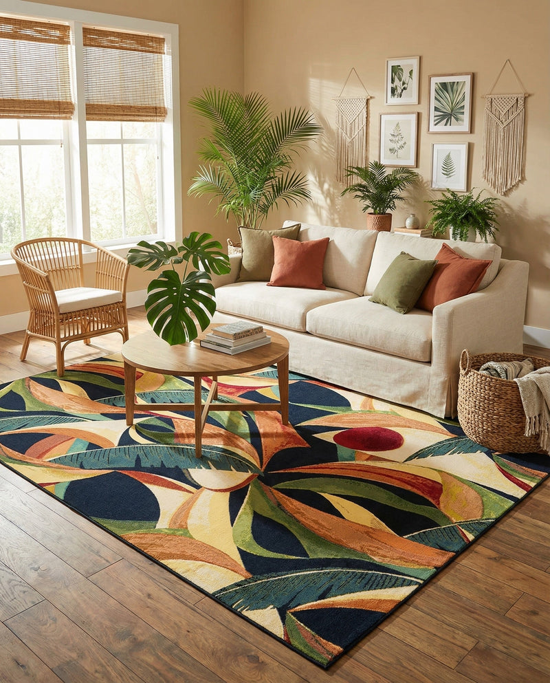 Seaside Blooms Collection Area Rug -  Tivoli Rectangle Multi  lifestyle 25
