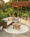 Jill Zarin Sedona Oasis Outdoor Collection Area Rug - Coconino (Pebble Stones) Round Pebble Stones  lifestyle 59