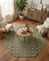 Savannah Pergola Collection Area Rug -  Pergola (Green) Octagon Green  lifestyle 46
