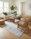 Coastal Haven Collection Area Rug -  Shoreline Rectangle Gray  lifestyle 20