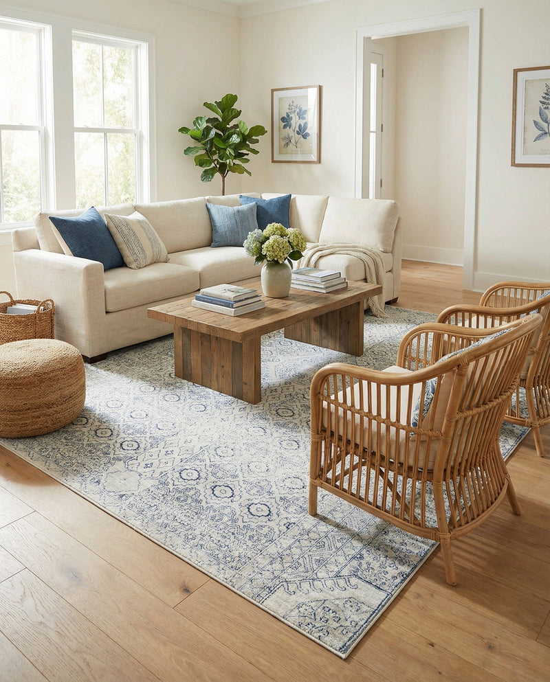 Coastal Haven Collection Area Rug -  Shoreline Rectangle Gray  lifestyle 20