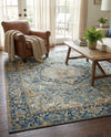 Patio Heritage Collection Area Rug -  Haven Rectangle Blue  lifestyle 27