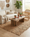 Woven Seaside Jute Collection Area Rug - Whittaker Square Natural  lifestyle 43