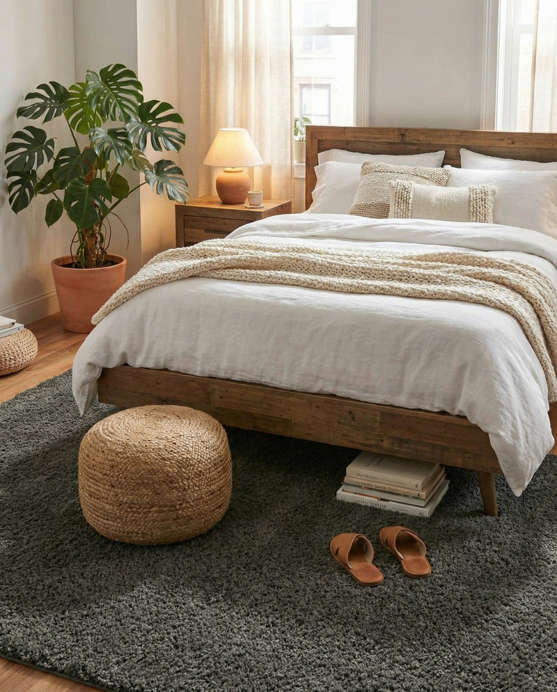 Cozy Comfort Shag Collection Area Rug - Haven (Smoke Gray) Rectangle Smoke Gray  lifestyle 7