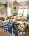 Sahara Chic Collection Area Rug -  Tuareg Rectangle Blue  lifestyle 53