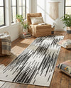 Urban Terrace Collection Area Rug -  Riverside Runner Black and White  lifestyle 35
