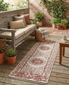 Patio Heritage Collection Area Rug -  Lafayette (Rust Red) Runner Rust Red  lifestyle 57