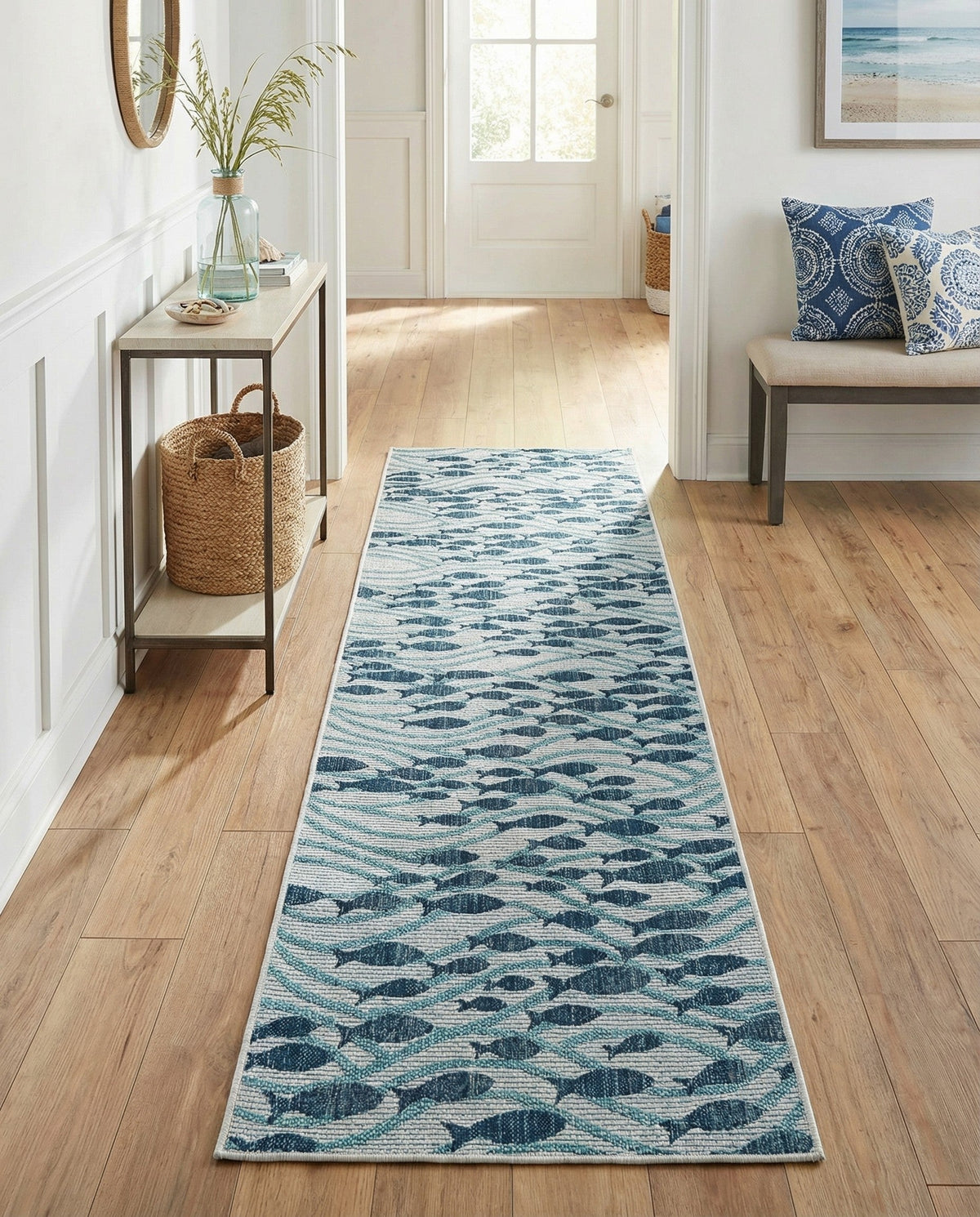 Seaside Haven Rugs Collection Area Rug -  Harbor Runner Blue  lifestyle 79