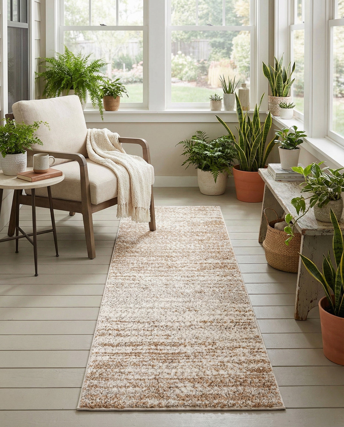 Sienna Collection Area Rug -  Verona Runner Smokey Taupe  lifestyle 167