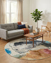 Urban Terrace Collection Area Rug -  Arbor Round Multi  lifestyle 61