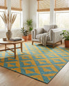Urban Oasis Rugs Collection Area Rug -  Highrise (Yellow and Aqua) Square Yellow and Aqua  lifestyle 42