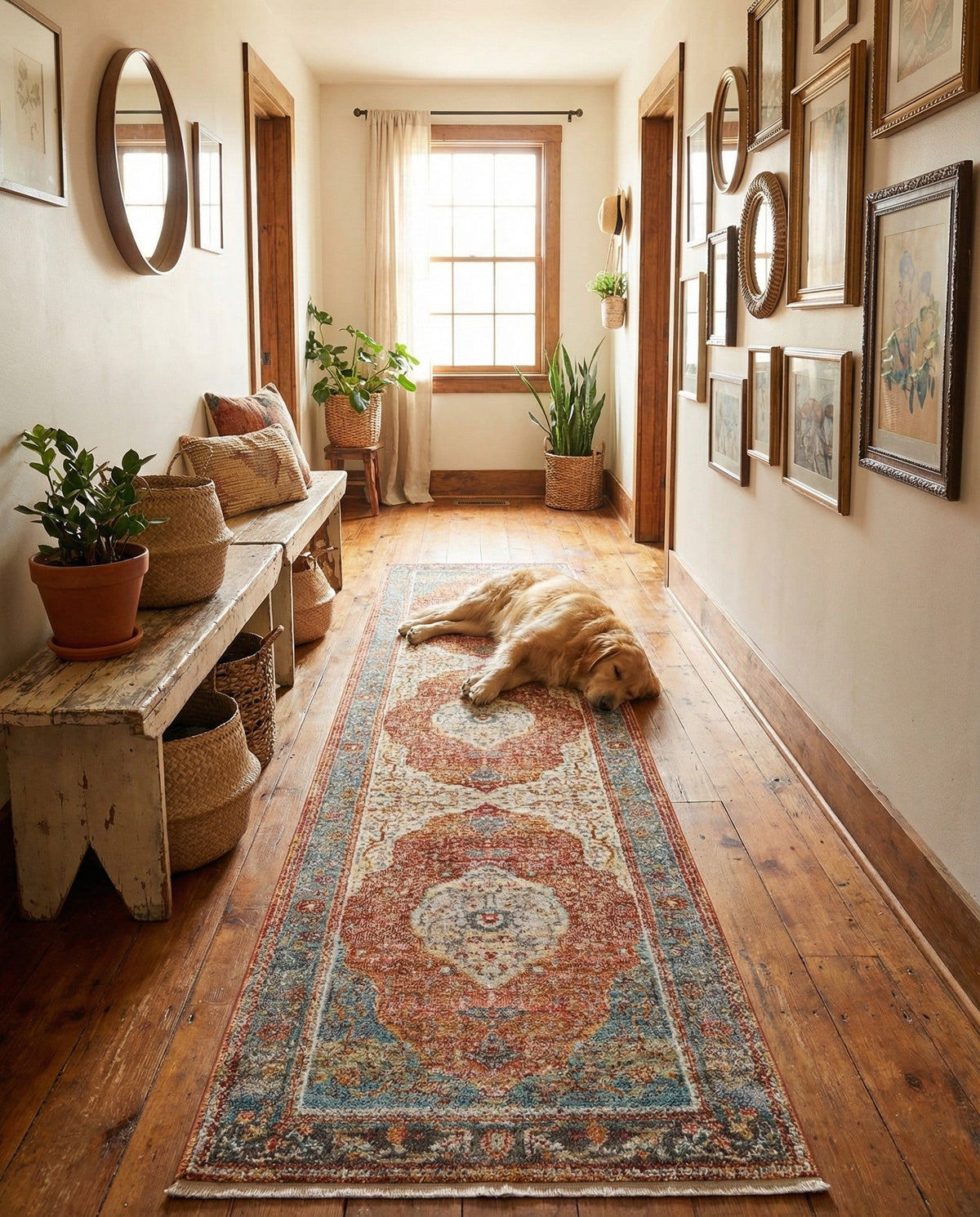 Caribbean Breeze Collection Area Rug -  Vieques Runner Rust Red  lifestyle 71