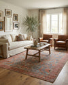 Savannah Threads Collection Area Rug -  Patagonian Rectangle Antique Blue  lifestyle 15