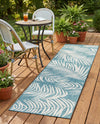 Seaside Blooms Collection Area Rug - Verdure (Light Aqua) Runner Light Aqua  lifestyle 48