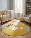 Wonder Tykes Collection Area Rug -  Whirlwind Round Yellow  lifestyle 18