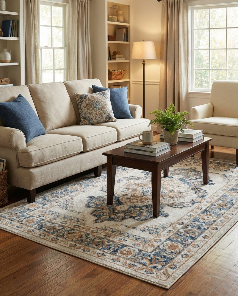 Cambridge Classics Collection Area Rug -  Magdalene (Cream) Rectangle Cream  lifestyle 5