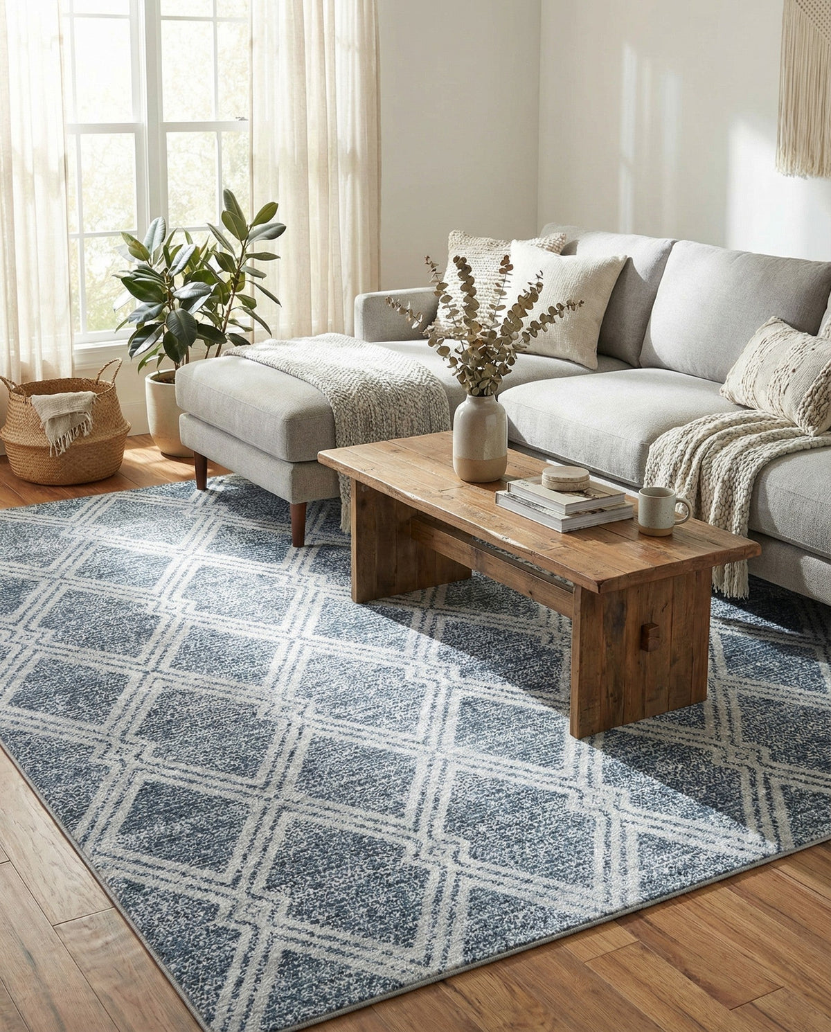 Aegean Elegance Washables Collection Area Rug -  Tinos Square Ivory  lifestyle 200