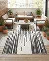 Urban Terrace Collection Area Rug -  Riverside Rectangle Black and White  lifestyle 13