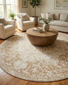 Urban Oasis Rugs Collection Area Rug -  Penthouse (Beige) Round Beige  lifestyle 49