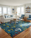 Seaside Haven Rugs Collection Area Rug -  Lighthouse Rectangle Navy Blue  lifestyle 19