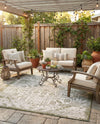 Tribal Terrace Treasures Collection Area Rug - Mayan Marina (Green) Rectangle Green  lifestyle 25