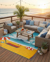Seaside Haven Rugs Collection Area Rug -  Dockside Rectangle Multi  lifestyle 22