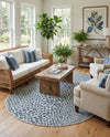 Urban Oasis Rugs Collection Area Rug -  Terrace (Blue) Oval Blue  lifestyle 75